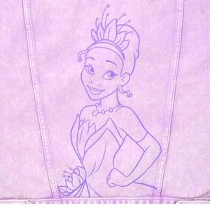 Disney spirit jersey. Tiana lavender jean jacket! XL. Never worn.